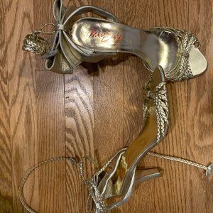 Never worn gold strap Miss Sixty heels 7.5 M